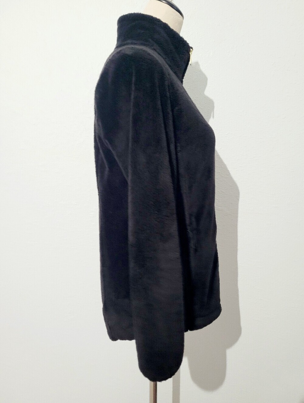 The North Face Women's Black Plush Fleece Full Zip Jacket Coat Size Small Small - Picture 4 of 13